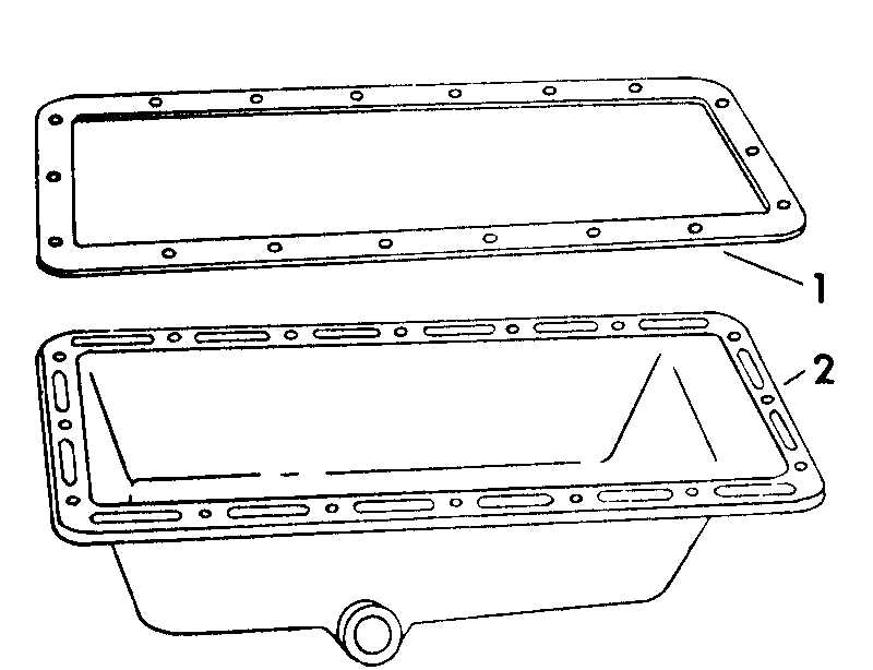 Crankcase Oil Pan Diagram and Parts List for CUB185  Cub Cadet Lawn Tractor